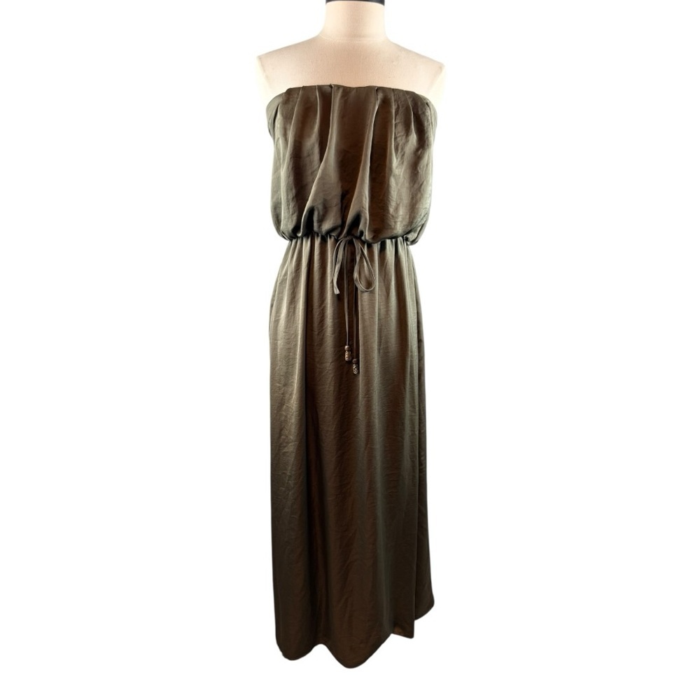 City Studio Strapless Green Dress